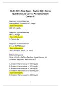 NURS 5433 Final Exam - Review 100&plus; Terms Questions And Correct Answers&vert; Get It Correct &excl;&excl;&excl;