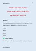 MSN 612 &ndash; Advanced Nursing Final Exam Questions and Answers &lpar;2026&sol;2027&rpar; &vert; Graded A