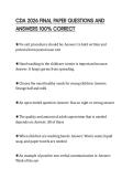 CDA 2026 FINAL PAPER QUESTIONS AND ANSWERS 100&percnt; CORRECT