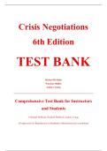 Complete Test Bank - Crisis Negotiations&colon; Managing Critical Incidents and Hostage Situations in Law Enforcement and Corrections&comma; 6th Edition &ndash; Michael J&period; McMains&comma; Wayman C&period; Mullins&comma; Andrew T&period; Young &ndash; ISBN 9781138585515 &lpar;All Chapters Covered 1&ndash;11&rpar;