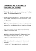 CDA EXAM SCRIPT 2026 COMPLETE QUESTIONS AND ANSWERS