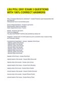LSU POLI 2051 EXAM 3 QUESTIONS WITH 100&percnt; CORRECT ANSWERS 