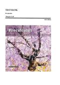 TEST BANK&lowbar;&lowbar;Precalculus 6th Edition by Margaret Lial &comma; ISBN&colon; 9780134217420 &vert;All Chapters Included&vert; Guide A&plus;