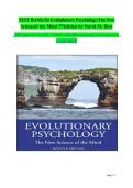 Test Bank&colon; Evolutionary Psychology The New Science of the Mind 7e &mdash; David M&period; Buss &mdash; ISBN 9781032137919