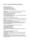 APSC 151 FINAL EXAM REVIEW QUESTIONS