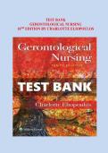 Gerontological Nursing Test Bank 10th Edition Eliopoulos - All Chapters inclusive Complete Study Guide & Practice Questions 2026&sol;2027
