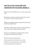 MAE 1351 ACTUAL EXAM PAPER 2026 QUESTIONS WITH SOLUTIONS GRADED A&plus;