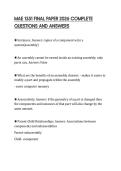 MAE 1351 FINAL PAPER 2026 COMPLETE QUESTIONS AND ANSWERS