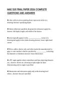 MAE 1351 FINAL PAPER 2026 COMPLETE QUESTIONS AND ANSWERS
