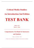 Complete Test Bank - Critical Media Studies&colon; An Introduction&comma; 2nd Edition &ndash; Brian L&period; Ott&comma; Robert L&period; Mack &ndash; ISBN 9781118553978 &lpar;All Chapters Covered 1&ndash;13&rpar;