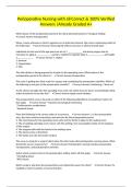 Perioperative Nursing with all Correct & 100&percnt; Verified Answers &vert;Already Graded A&plus;