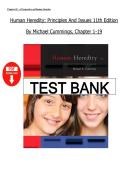 Test Bank for Human Heredity&colon; Principles and Issues 11th Edition by Michael Cummings &ndash; Chapters 1-19 Complete Guide with Answers