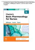 Test Bank&colon; Clayton&rsquo;s Basic Pharmacology for Nurses 19e &mdash; Willihnganz&comma; Gurevitz & Clayton &mdash; ISBN 9780323796309