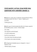 CDCR MAJOR 3 ACTUAL EXAM PAPER 2026 QUESTIONS WITH ANSWERS GRADED A&plus;