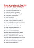Breeze Airways Airports Exam Quiz and Answers 100&percnt; Solved 2025