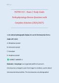 PATHO 313 &ndash; Exam 1 Study &vert;GUIDE&colon; Pathophysiology Questions with Complete Solutions &lpar;2026&sol;2027&rpar; &vert; Graded A