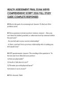 HEALTH ASSESSMENT FINAL EXAM JARVIS COMPREHENSIVE SCRIPT 2026 FULL STUDY GUIDE COMPLETE RESPONSES