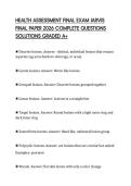 HEALTH ASSESSMENT FINAL EXAM JARVIS FINAL PAPER 2026 COMPLETE QUESTIONS SOLUTIONS GRADED A&plus;