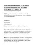 HEALTH ASSESSMENT FINAL EXAM JARVIS REVIEW STUDY SHEET 2026 ACCURATE RESPONSES FULL SOLUTION