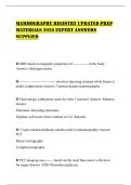 MAMMOGRAPHY REGISTRY UPDATED PREP MATERIALS 2026 EXPERT ANSWERS SUPPLIED