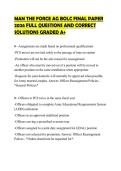 MAN THE FORCE AG BOLC FINAL PAPER 2026 FULL QUESTIONS AND CORRECT SOLUTIONS GRADED A&plus;