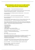 CNOR Medications with all Correct & 100&percnt; Verified Answers &vert;Latest Version &vert;Already Graded A&plus;