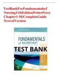 Test Bank - Fundamentals of Nursing 11th Edition &lpar;Potter&rpar;&comma; Chapter 1 - 49