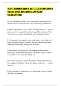 MAP CERTIFICATION ACTUAL EXAMINATION SHEET 2026 ACCURATE ANSWERS GUARANTEED