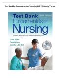 Test Bank for Fundamentals of Nursing&colon; The Art and Science of Person-Centered Care&comma; 10th Edition by Carol R&period; Taylor&comma; Pamela B&period; Lynn & Jennifer L&period; Bartlett &vert; All Chapters 1&ndash;47 Latest Updated & Fully Elaborated Test Bank with Questions and Answers