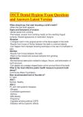OSCE Dental Hygiene Exam Questions and Answers Latest Version