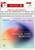 TEST BANK FOR INTRODUCTION TO CRITICAL CARE NURSING&comma; 8TH EDITION&comma; MARY LOU SOLE&comma; DEBORAH KLEIN&comma; MARTHE MOSELEY&comma; ISBN&colon; 9780323641937&comma; ISBN&colon; 9780323749732