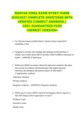 NSHCOA FINAL EXAM STUDY GUIDE  2026&sol;2027 COMPLETE QUESTIONS WITH  VERIFIED CORRECT ANSWERS &vert;&vert;  100&percnt; GUARANTEED PASS  <NEWEST VERSION> 