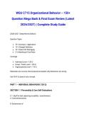 WGU C715 Organizational Behavior &ndash; 150&plus; Question Mega Bank & Final Exam Review &lpar;Latest 2026&sol;2027&rpar; &vert; Complete Study Guide