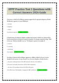 EPPP Practice Test 1 Questions with Correct Answers 2026 Guide