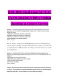 WGU D027 Final Exam ACTUAL EXAM 2026&sol;2027&colon; 100&percnt; Verified Questions & Correct Answers