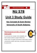 NU 578 Unit 3 Study Guide &lpar;2026&sol;2027&rpar; &lpar;PDF&rpar; &vert; Advanced Nursing &vert; University of South Alabama