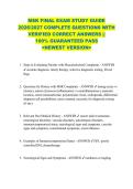 MSK FINAL EXAM STUDY GUIDE  2026&sol;2027 COMPLETE QUESTIONS WITH  VERIFIED CORRECT ANSWERS &vert;&vert;  100&percnt; GUARANTEED PASS  <NEWEST VERSION> 