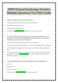 EPPP Clinical Psychology Practice Multiple Questions Test 2026 Guide