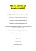 HESI A2 Grammar &ndash; 50 Questions &vert; 2026 Verified Answers & Solutions