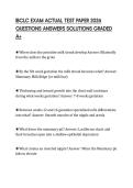 BCLC EXAM ACTUAL TEST PAPER 202BCLC EXAM ACTUAL TEST PAPER 2026 QUESTIONS ANSWERS SOLUTIONS GRADED A&plus;6 QUESTIONS ANSWERS SOLUTIONS GRADED A&plus;