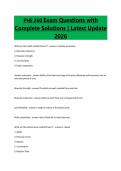PHE 260 Exam Questions with Complete Solutions &vert; Latest Update 2026