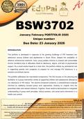 BSW3702 January&sol;February Supplementary Portfolio &lpar;COMPLETE ANSWERS&rpar; 2026 - DUE 23 January 2026