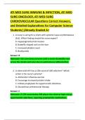 ATI MED SURG IMMUNE & INFECTION&comma; ATI MED  SURG ONCOLOGY&comma; ATI MED SURG  CARDIOVASCULAR Questions Correct Answers&comma;  and Detailed Explanations for Computer Science  Students&vert;&vert;Already Graded A&plus;