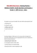 NSG 3600 &lpar;Peds&rpar; Exam 1 Nursing Practice &ndash; Children&rsquo;s Health &vert; Guide Questions and Answers &vert; Grade A &vert; 100&percnt; Correct - Galen