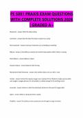 PE 5091 PRAXIS EXAM QUESTIONS WITH COMPLETE SOLUTIONS 2026 &vert; GRADED A&plus;