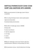 MARYVILLE PHARMACOLOGY EXAM 1 EXAM SCRIPT 2026 QUESTIONS WITH ANSWERS