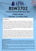 BSW3702 January&sol;February Portfolio &lpar;ANSWERS&rpar; 2026 - DUE 23 January 2026 -  DISTINCTION GUARANTEED