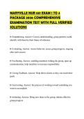 MARYVILLE NUR 661 EXAM 1 TO 4 PACKAGE 2026 COMPREHENSIVE EXAMINATION TEST WITH FULL VERIFIED SOLUTIONS