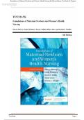 Test Bank Foundations of Maternal-Newborn and Women's Health Nursing&comma; 8th Edition by Murray Chapter 1-28 &vert; All Chapters