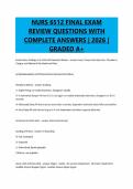 NURS 6512 FINAL EXAM REVIEW QUESTIONS WITH COMPLETE ANSWERS &vert; 2026 &vert; GRADED A&plus;